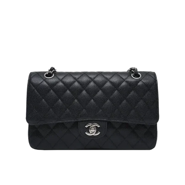 Chanel classic 10 black caviar SHW holo 19