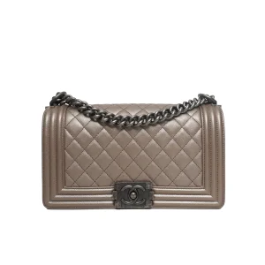 Chanel Boy 10 Bronze Caviar